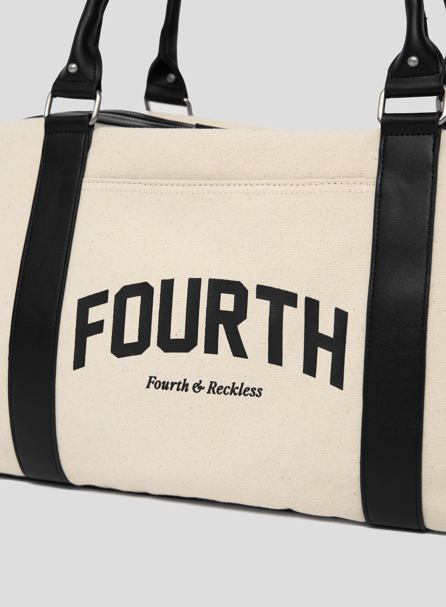 Beige Fourth Branded Weekend Duffle Bag